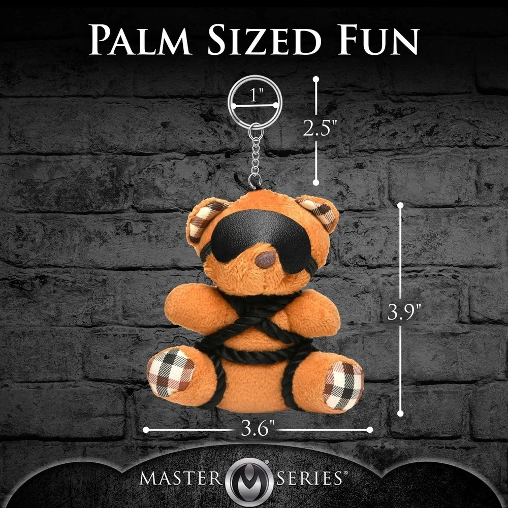 Master Series BDSM Teddy Bear Keychain Blindfold Rope Detail‎ Novelty Party Gift